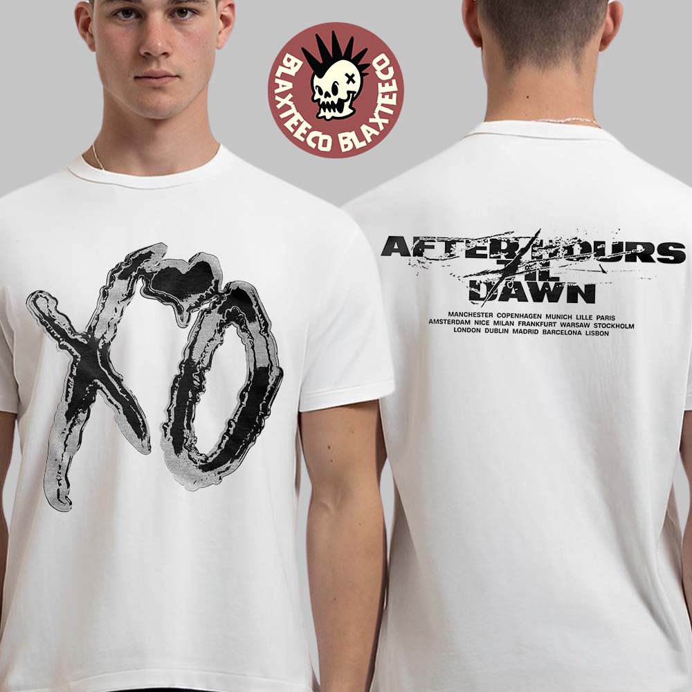 The Weeknd After Hours Til Dawn 2026 Europe And UK Merch XO Stadium T-Shirt Unisex T-shirt, Sweatshirt, Hoodie, Long Sleeve Tee - T-Shirt, Sweatshirt, Hoodie