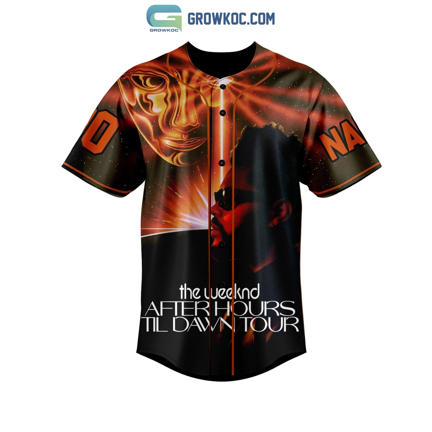 The Weeknd After Hours Til Dawn Tour Personalized Baseball Jersey baseball jersey product view 2