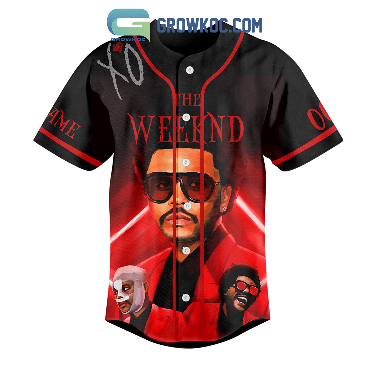 The Weeknd After Hourse Nightmare Personalized Baseball Jersey baseball jersey product view 3