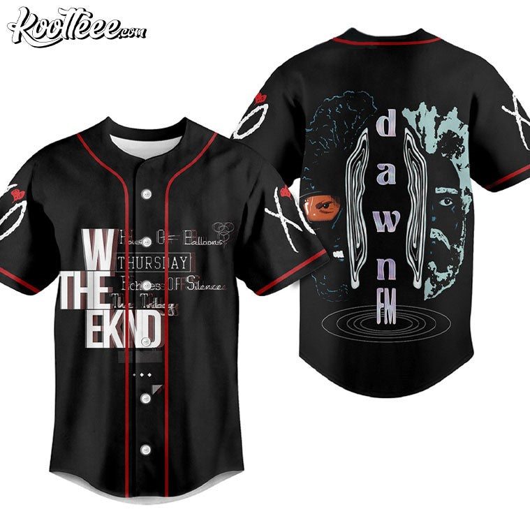 The Weeknd Dawn FM House Of The Balloons Baseball Jersey baseball jersey product view 1