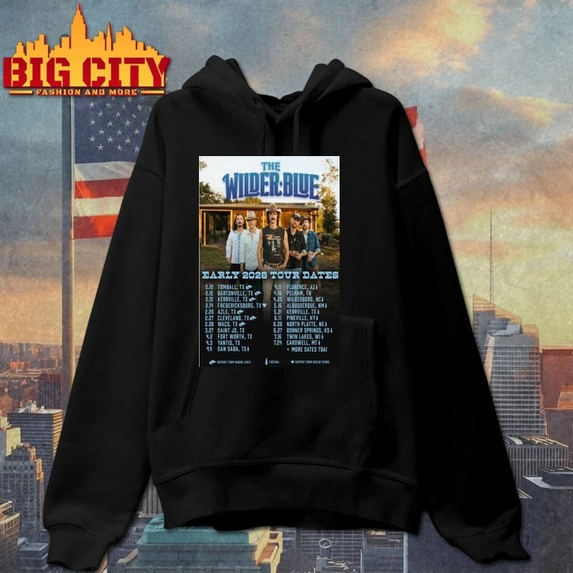 The Wilder Blue Early 2026 Tour Poster - Adult & Kids T-Shirts, Sweatshirts & Hoodies apparel design preview 2