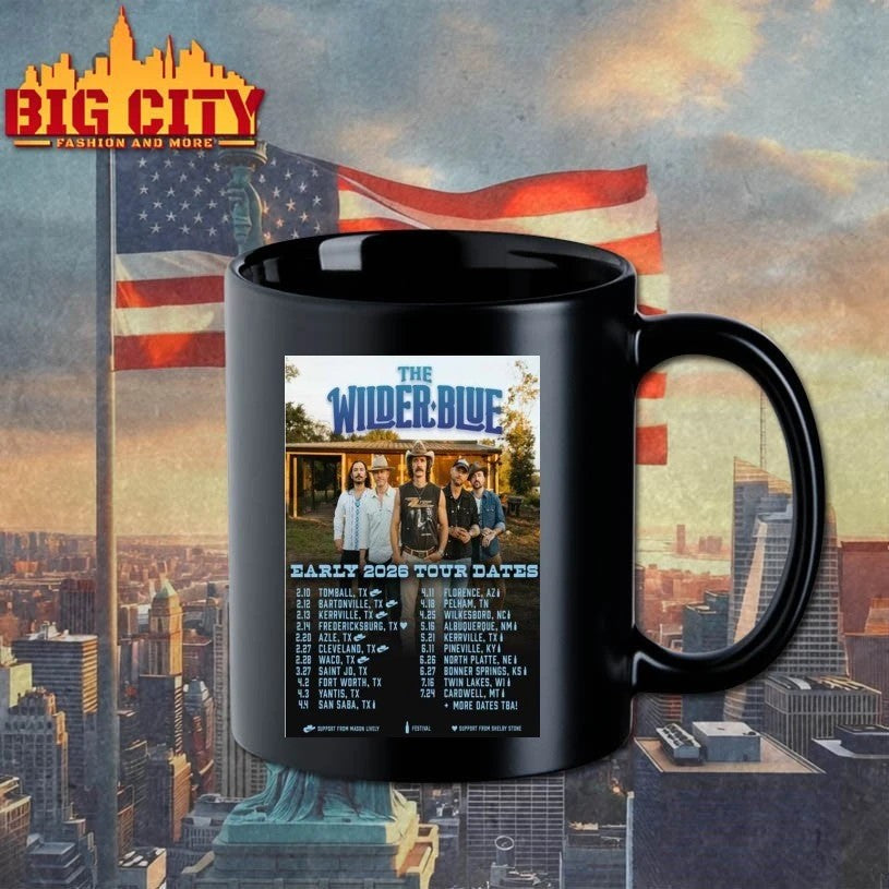 The Wilder Blue Early 2026 Tour Poster - Adult & Kids T-Shirts, Sweatshirts & Hoodies apparel design preview 3
