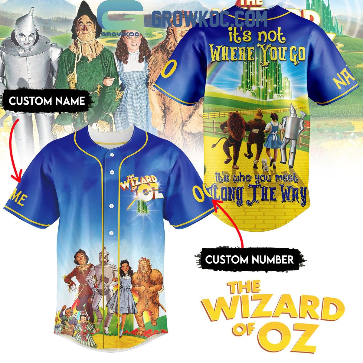 The Wizard Of Oz It’s Not Where You Go Personalized Baseball Jersey baseball jersey product view 1