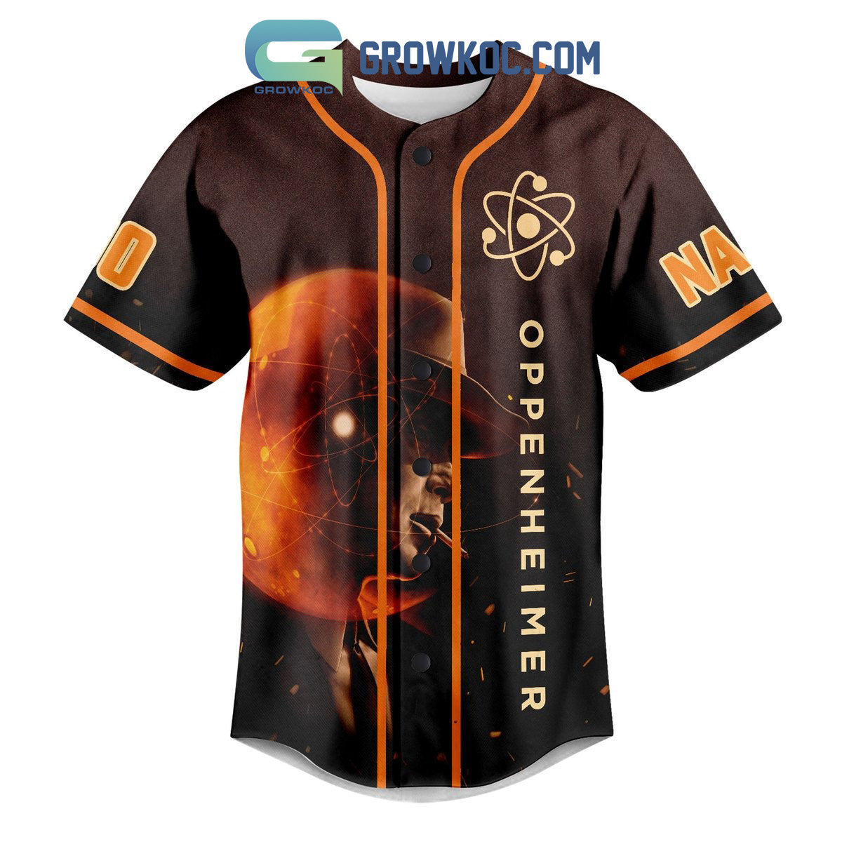 The World Forever Changes A Film By Christopher Nolan Oppenheimer Personalized Baseball Jersey baseball jersey product view 2