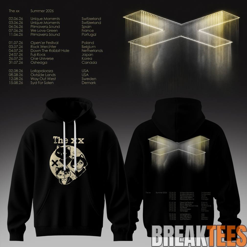 The XX Summer Tour 2026 Hoodie Unisex T-shirt, Sweatshirt, Hoodie, Long Sleeve Tee - T-Shirt, Sweatshirt, Hoodie