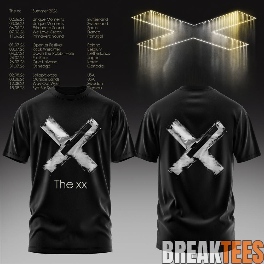 The XX Summer Tour 2026 Shirt Unisex T-shirt, Sweatshirt, Hoodie, Long Sleeve Tee - T-Shirt, Sweatshirt, Hoodie
