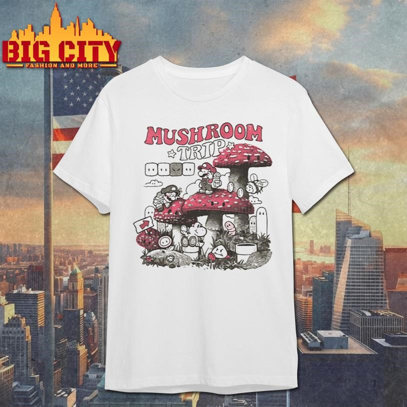 The Yetee Mushroom Trip Shirt Unisex T-shirt, Sweatshirt, Hoodie, Long Sleeve Tee - T-Shirt, Sweatshirt, Hoodie