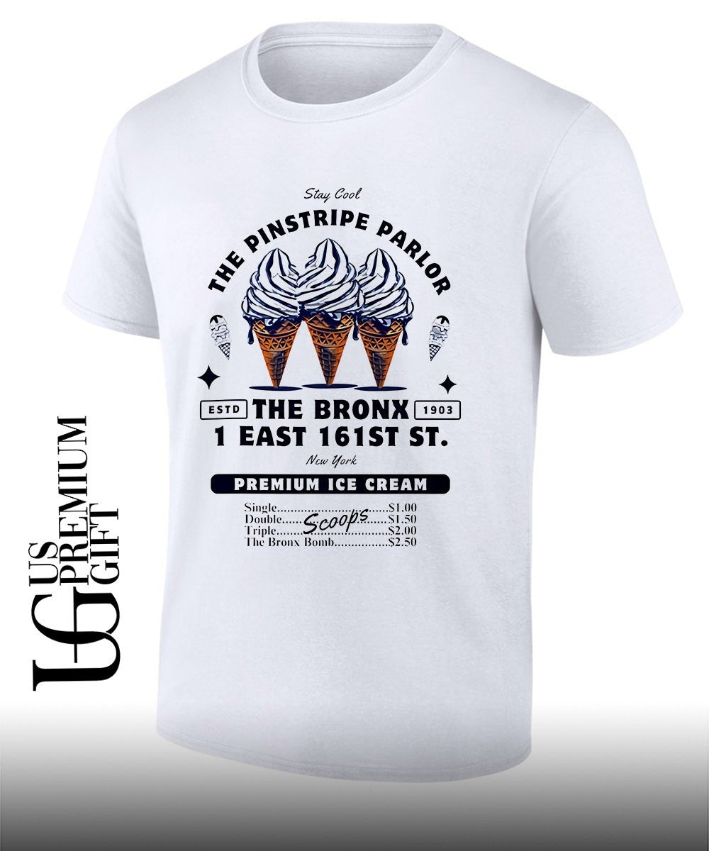 The pinstripe parlor the Bronx 1 East 161 St New York Yankees Estd 1903 shirt Unisex T-shirt, Sweatshirt, Hoodie, Long Sleeve Tee - T-Shirt, Sweatshirt, Hoodie