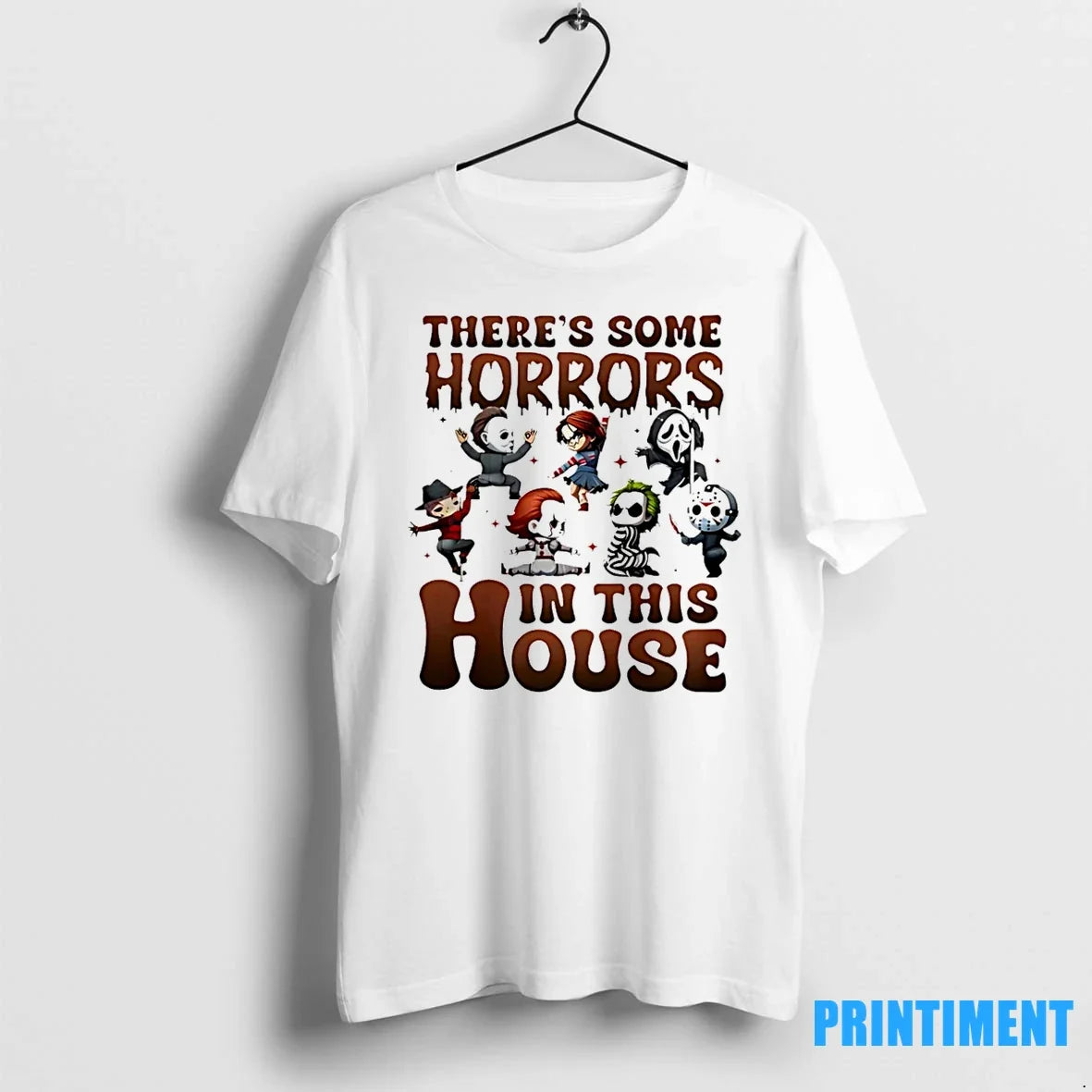Theres Some Horrors In This House Characters Halloween Tshirts Sweater Unisex T-shirt, Sweatshirt, Hoodie, Long Sleeve Tee - T-Shirt, Sweatshirt, Hoodie