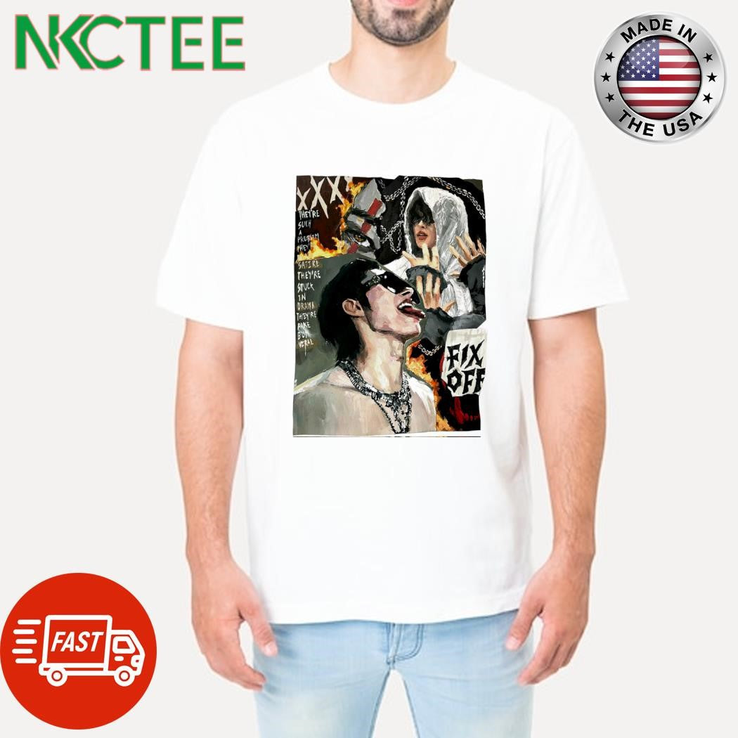 They’re stuck in drama they’re fake but viral fix off paint ATEEZ shirt Unisex T-shirt, Sweatshirt, Hoodie, Long Sleeve Tee - T-Shirt, Sweatshirt, Hoodie