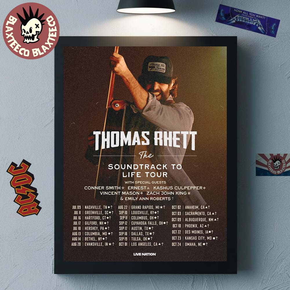 Thomas Rhett Akins The Soundtrack To Life Tour North America 2026 City Dates Home Decor Poster Canvas - T-Shirt, Sweatshirt, Hoodie