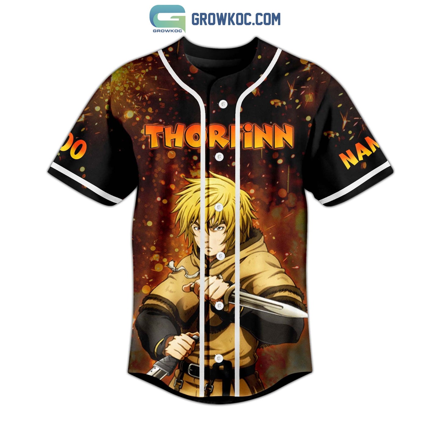 Thorfinn The Strong Kill The Weak It’s Only Natural Personalized Baseball Jersey baseball jersey product view 2