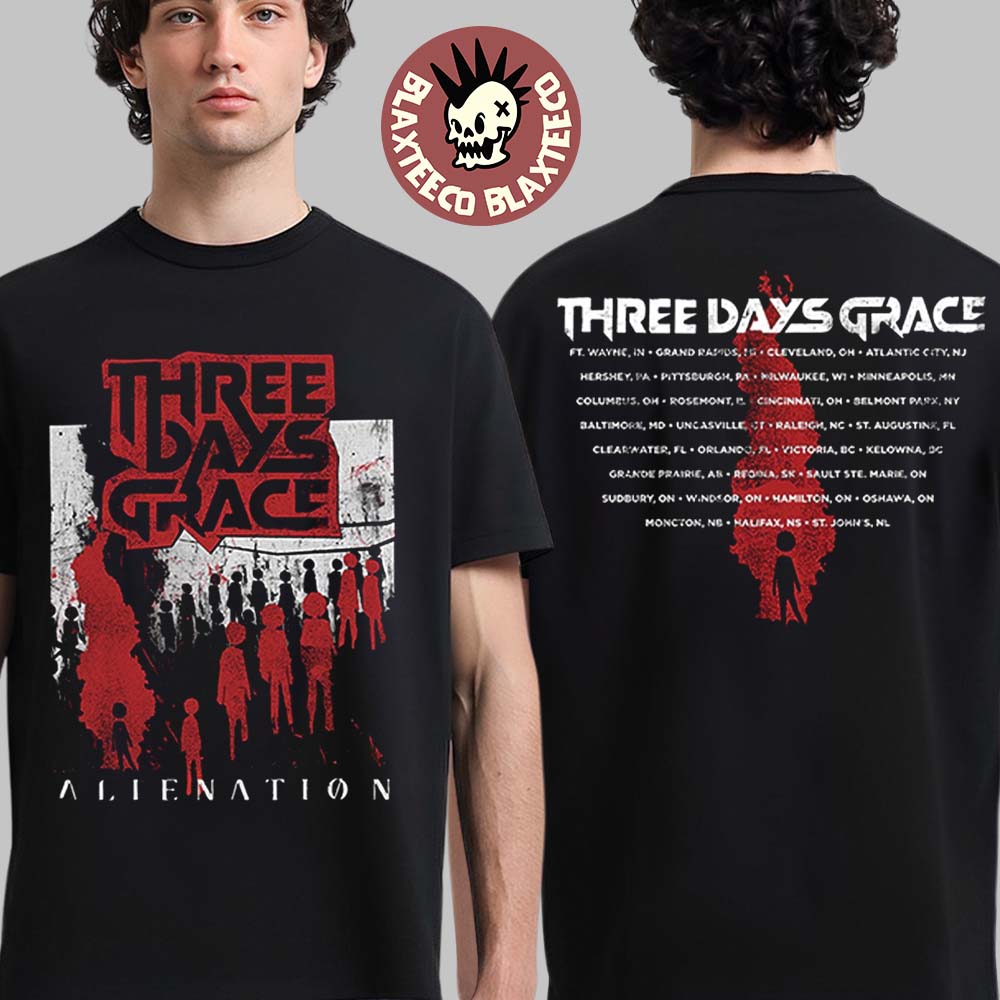 Three Days Grace Alienation 2026 Tour North America Merch Album Cover Art T-Shirt Unisex T-shirt, Sweatshirt, Hoodie, Long Sleeve Tee - T-Shirt, Sweatshirt, Hoodie