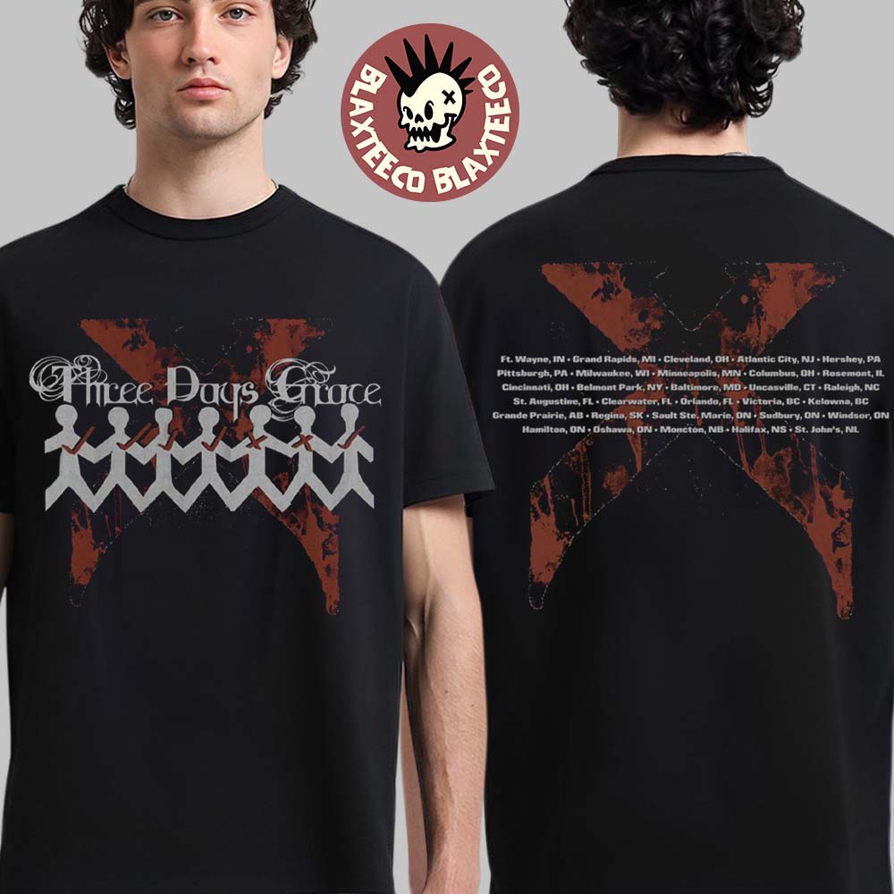 Three Days Grace Alienation 2026 Tour North America Merch One-X T-Shirt Unisex T-shirt, Sweatshirt, Hoodie, Long Sleeve Tee - T-Shirt, Sweatshirt, Hoodie