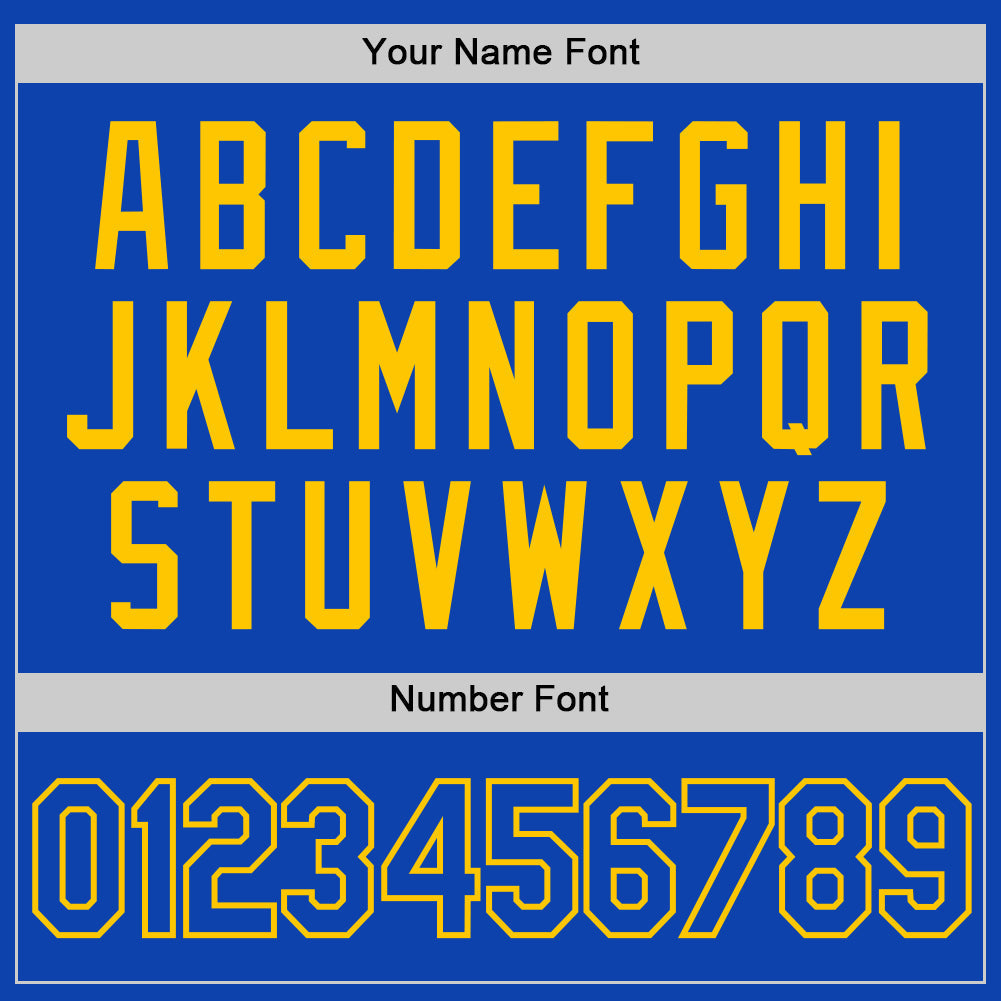Custom Thunder Blue Yellow Authentic Baseball Jersey baseball jersey product view 5