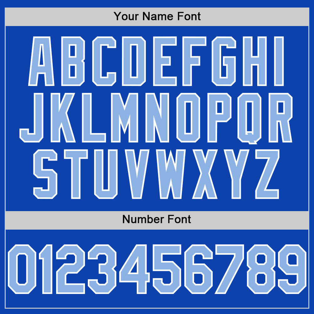 Custom Thunder Blue Light Blue-White Authentic Baseball Jersey baseball jersey product view 5