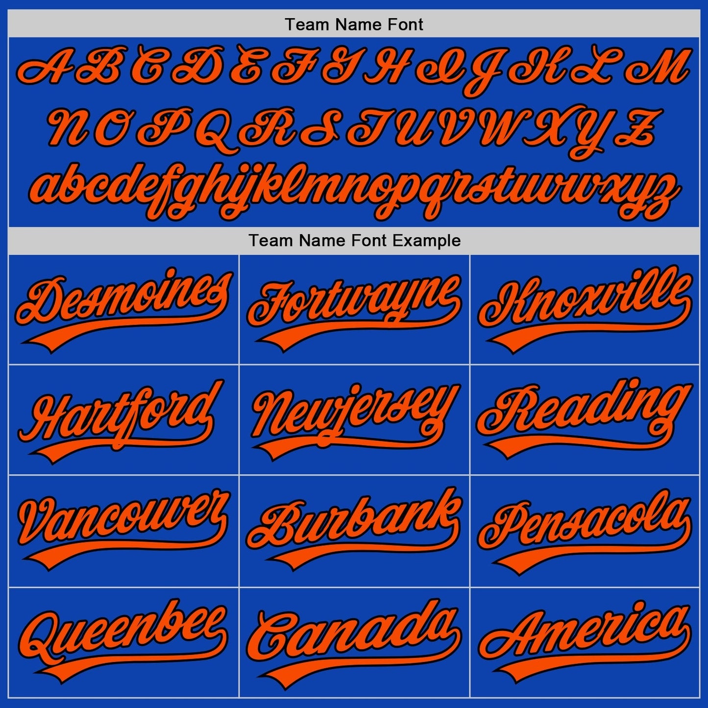 Custom Thunder Blue Orange-Black Authentic Baseball Jersey baseball jersey product view 4