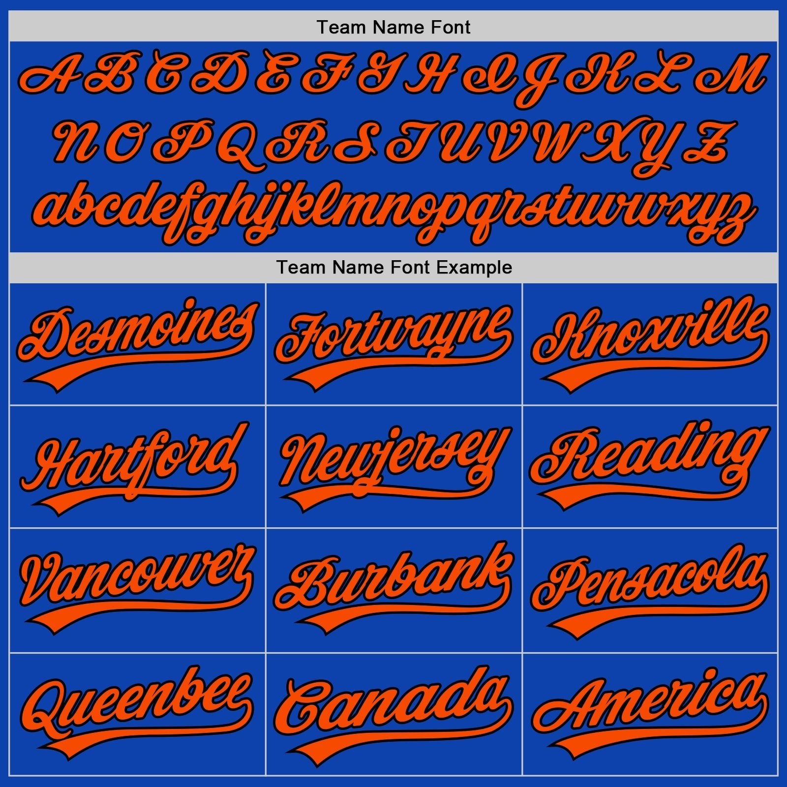 Custom Thunder Blue Orange-Black Authentic Baseball Jersey baseball jersey product view 4