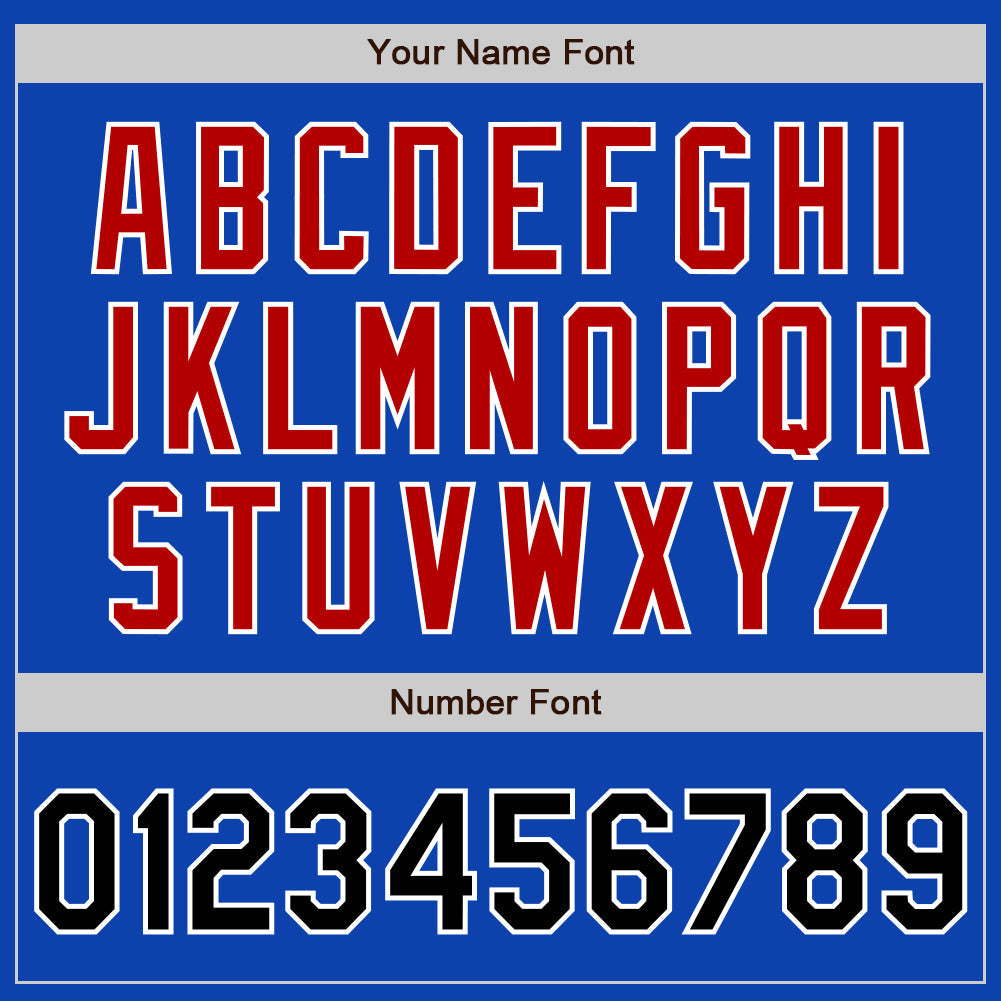 Custom Thunder Blue Black Red-White Authentic Baseball Jersey baseball jersey product view 5