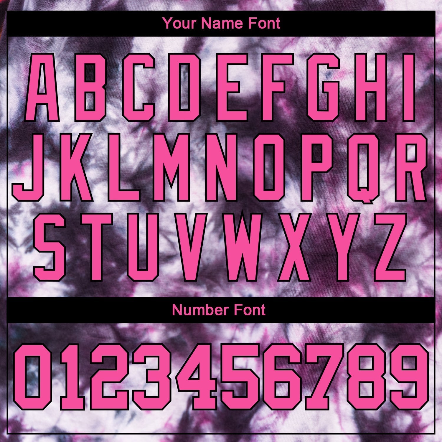 Custom Tie Dye Pink-Black 3D Authentic Baseball Jersey baseball jersey product view 5