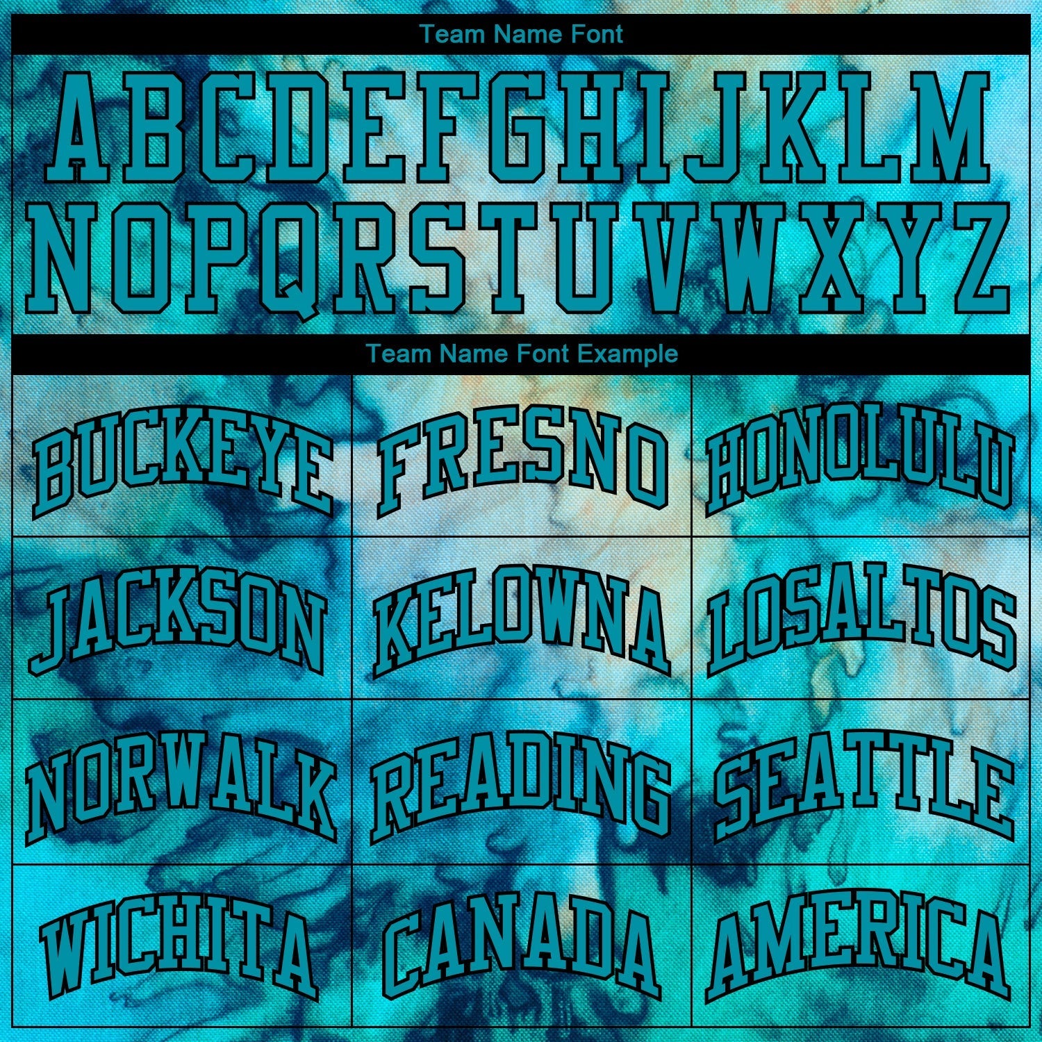 Custom Tie Dye Teal-Black 3D Authentic Baseball Jersey baseball jersey product view 4