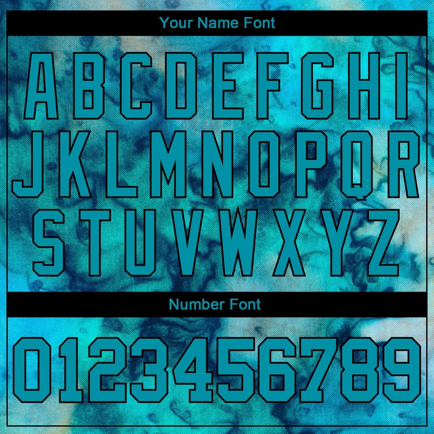 Custom Tie Dye Teal-Black 3D Authentic Baseball Jersey baseball jersey product view 5