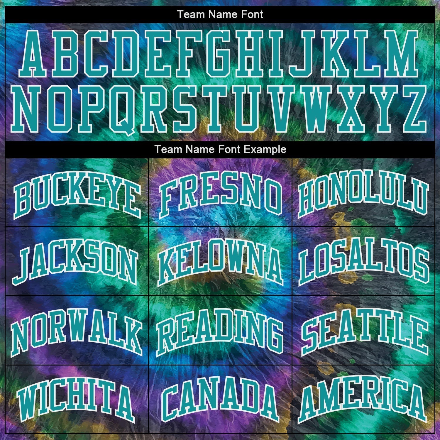 Custom Tie Dye Teal-White 3D Authentic Baseball Jersey baseball jersey product view 4