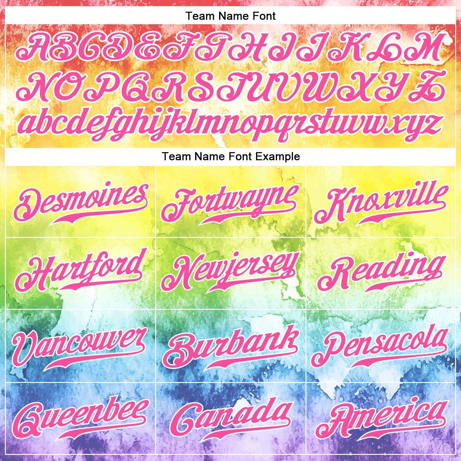 Custom Tie Dye Light Blue-Pink 3D Rainbow Authentic Baseball Jersey baseball jersey product view 4