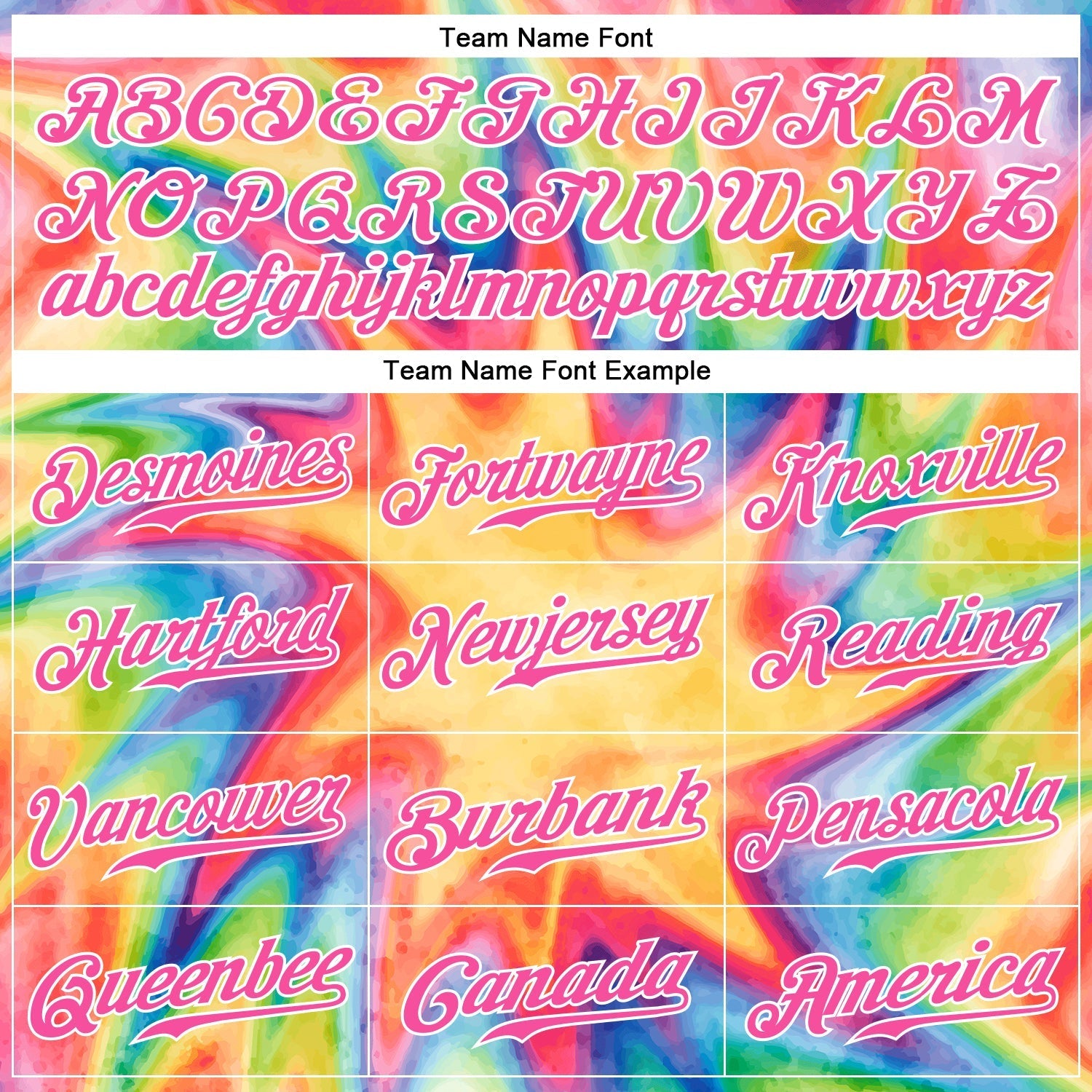 Custom Tie Dye White-Pink 3D Watercolor Rainbow Authentic Baseball Jersey baseball jersey product view 4