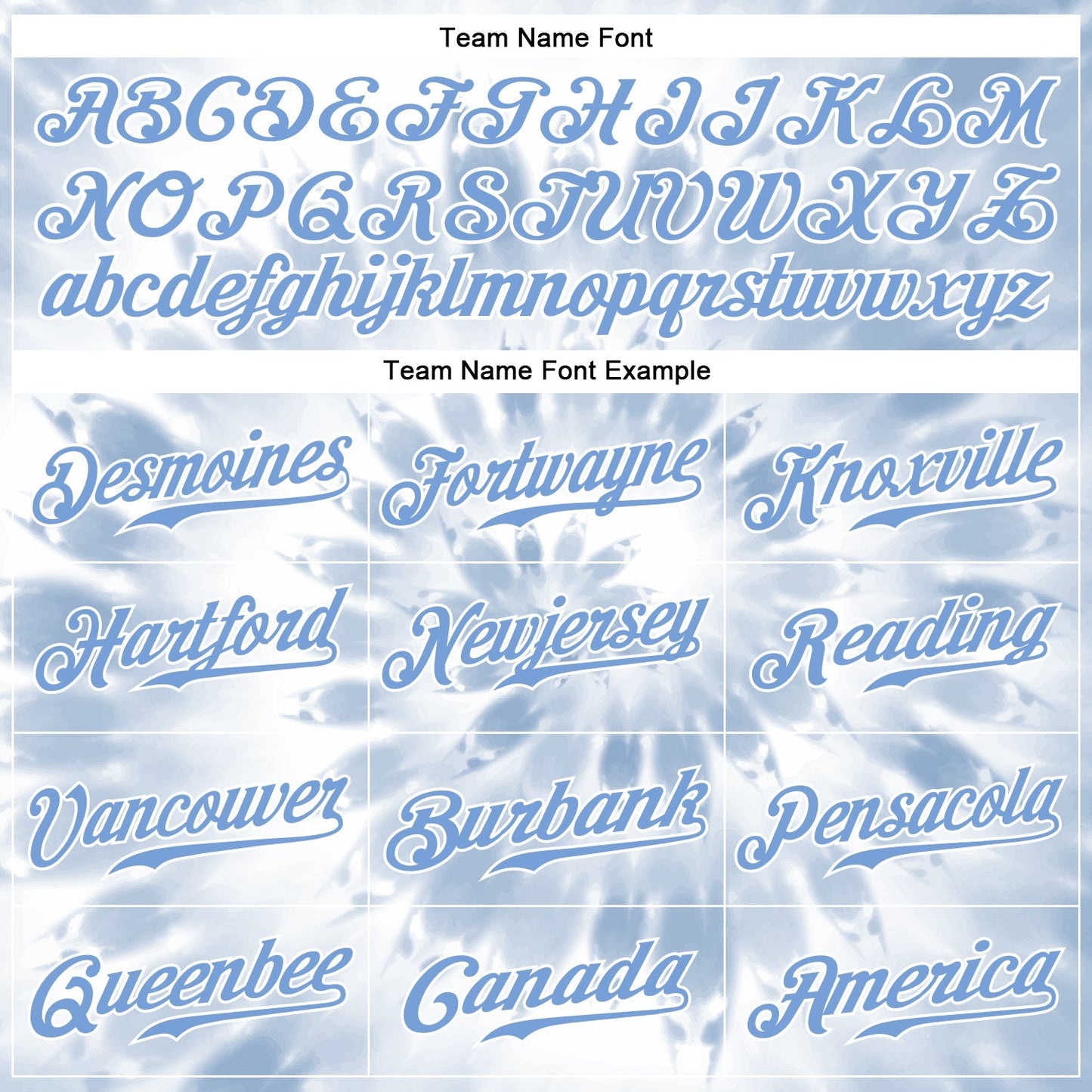 Custom Tie Dye White-Light Blue 3D Watercolor Authentic Baseball Jersey baseball jersey product view 4