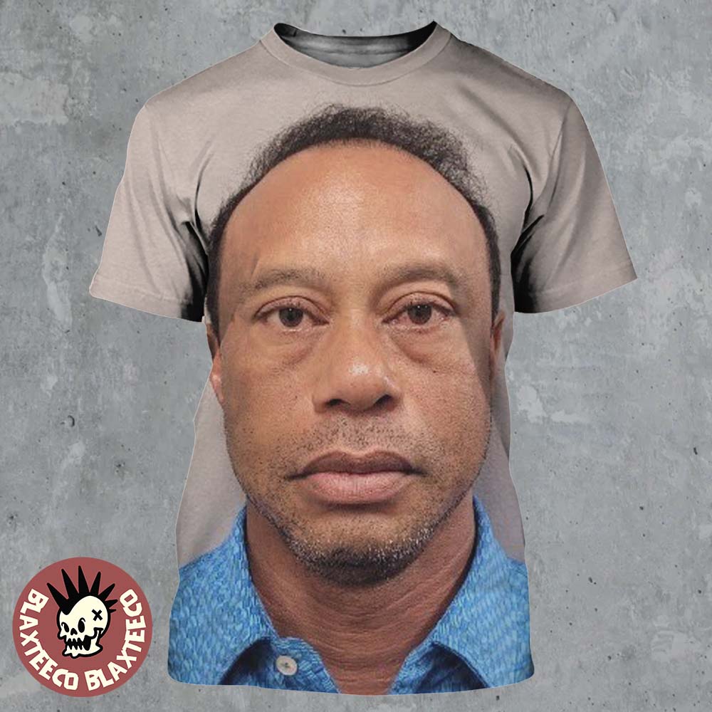 Tiger Woods DUI Mugshot All Over Print Shirt Unisex T-shirt, Sweatshirt, Hoodie, Long Sleeve Tee - T-Shirt, Sweatshirt, Hoodie