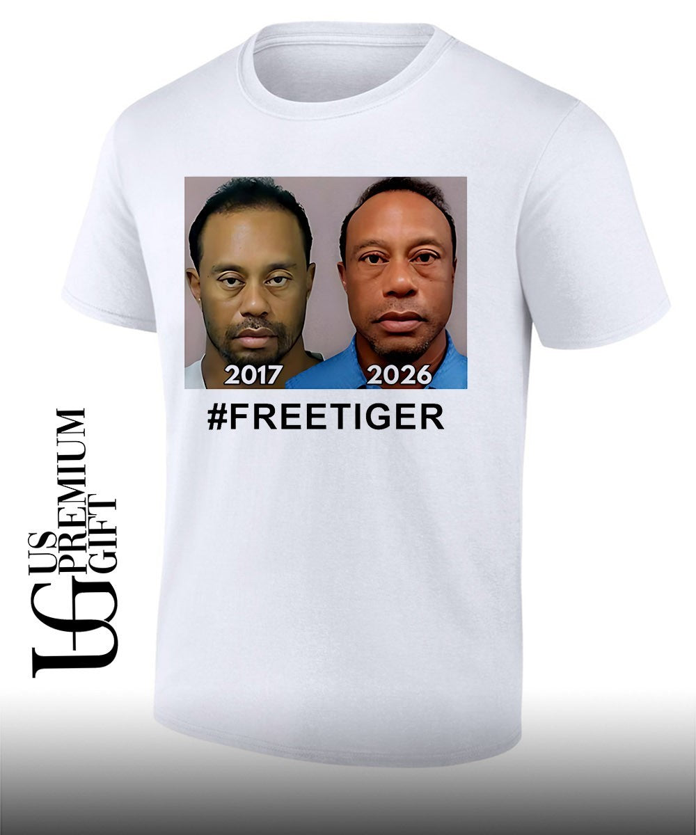 Tiger Woods mugshot 2017 vs 2026 American shirt Unisex T-shirt, Sweatshirt, Hoodie, Long Sleeve Tee - T-Shirt, Sweatshirt, Hoodie