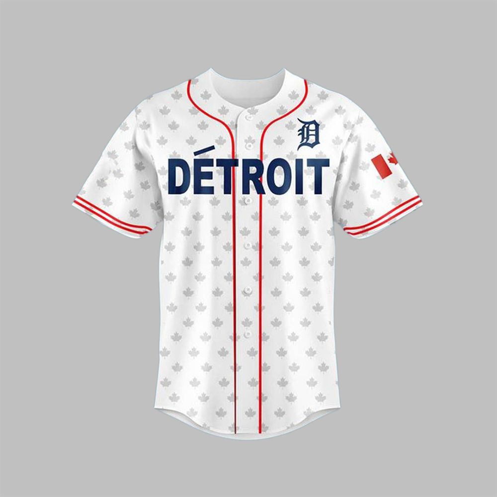 Tigers Canadian Heritage Night Jersey Giveaway 2025 - Grishko.com sports jersey product view 2