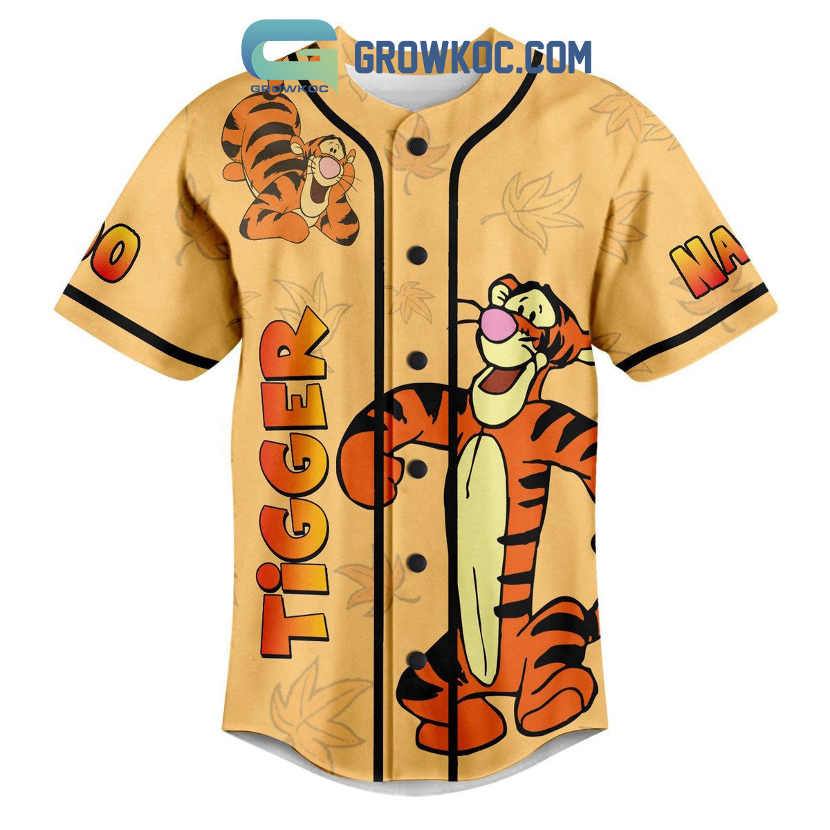 Tigger Is My Spirit Animal Personalized Baseball Jersey baseball jersey product view 2