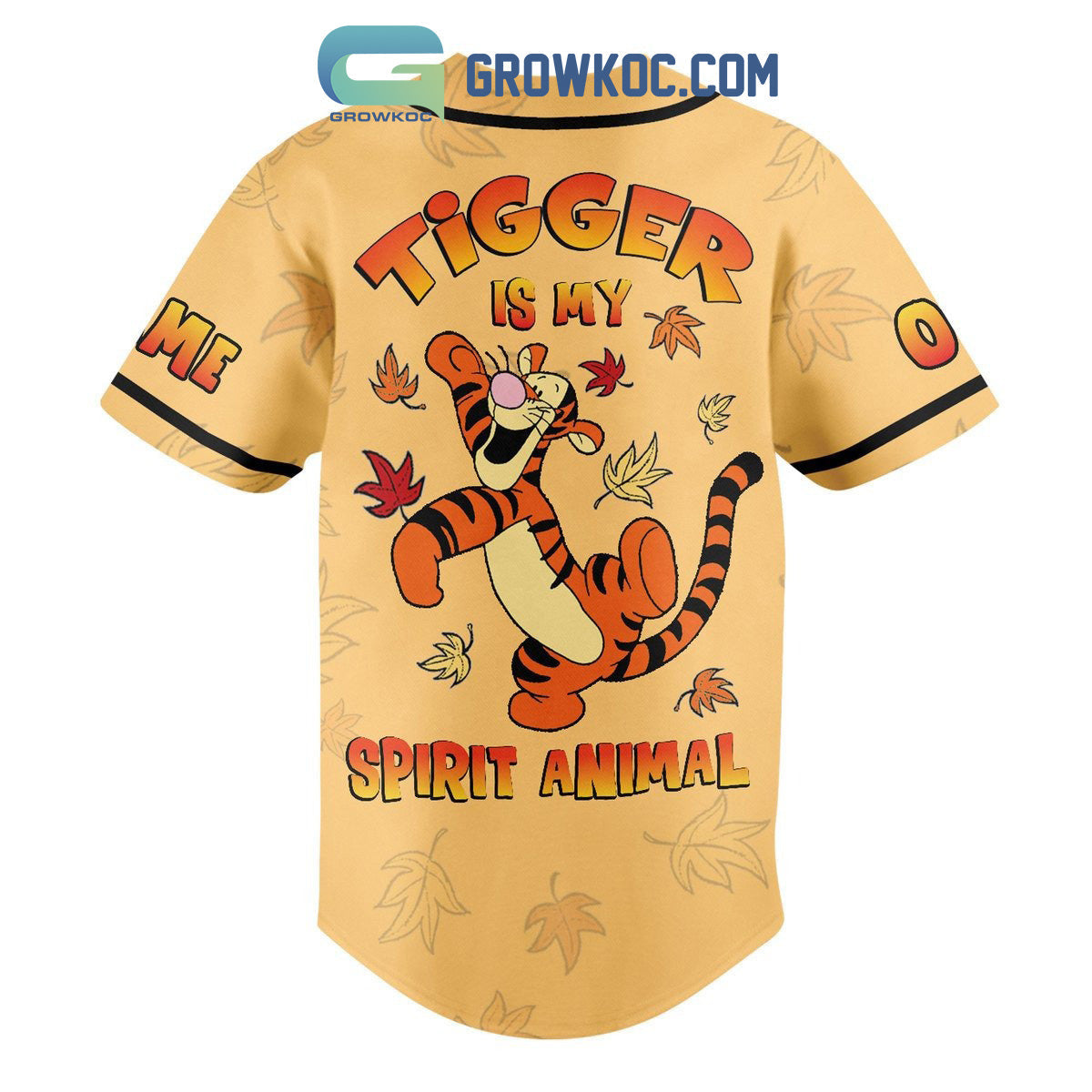 Tigger Is My Spirit Animal Personalized Baseball Jersey baseball jersey product view 3