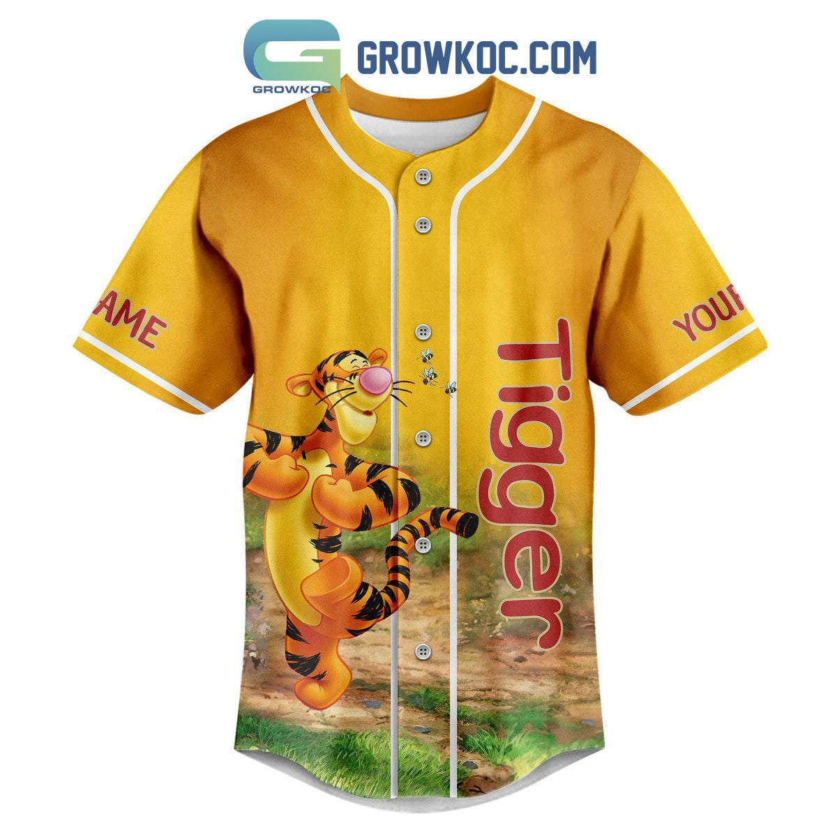 Tigger The Childhood Tour Personalized Baseball Jersey baseball jersey product view 2