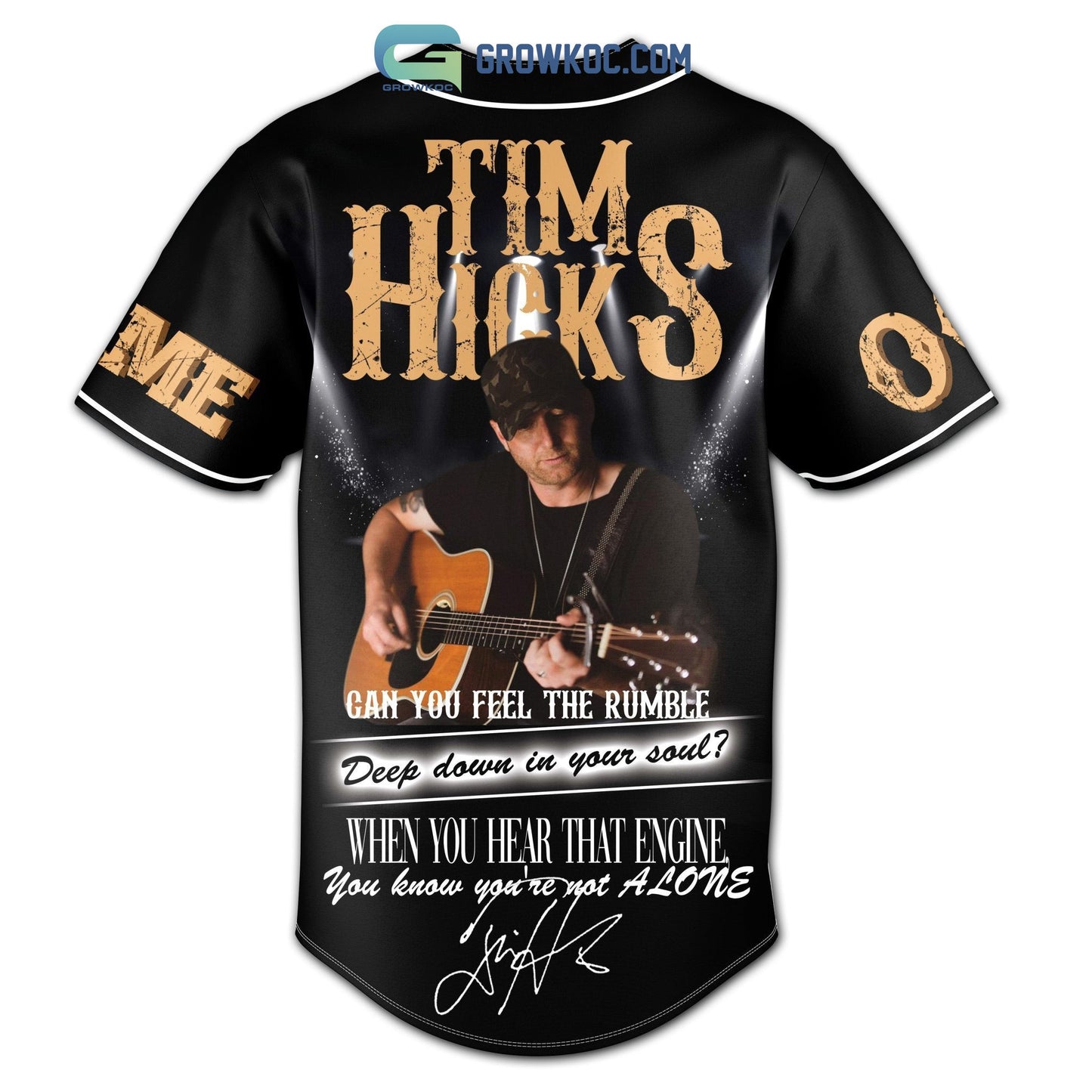 Tim Hicks Country Night Personalized Baseball Jersey baseball jersey product view 3