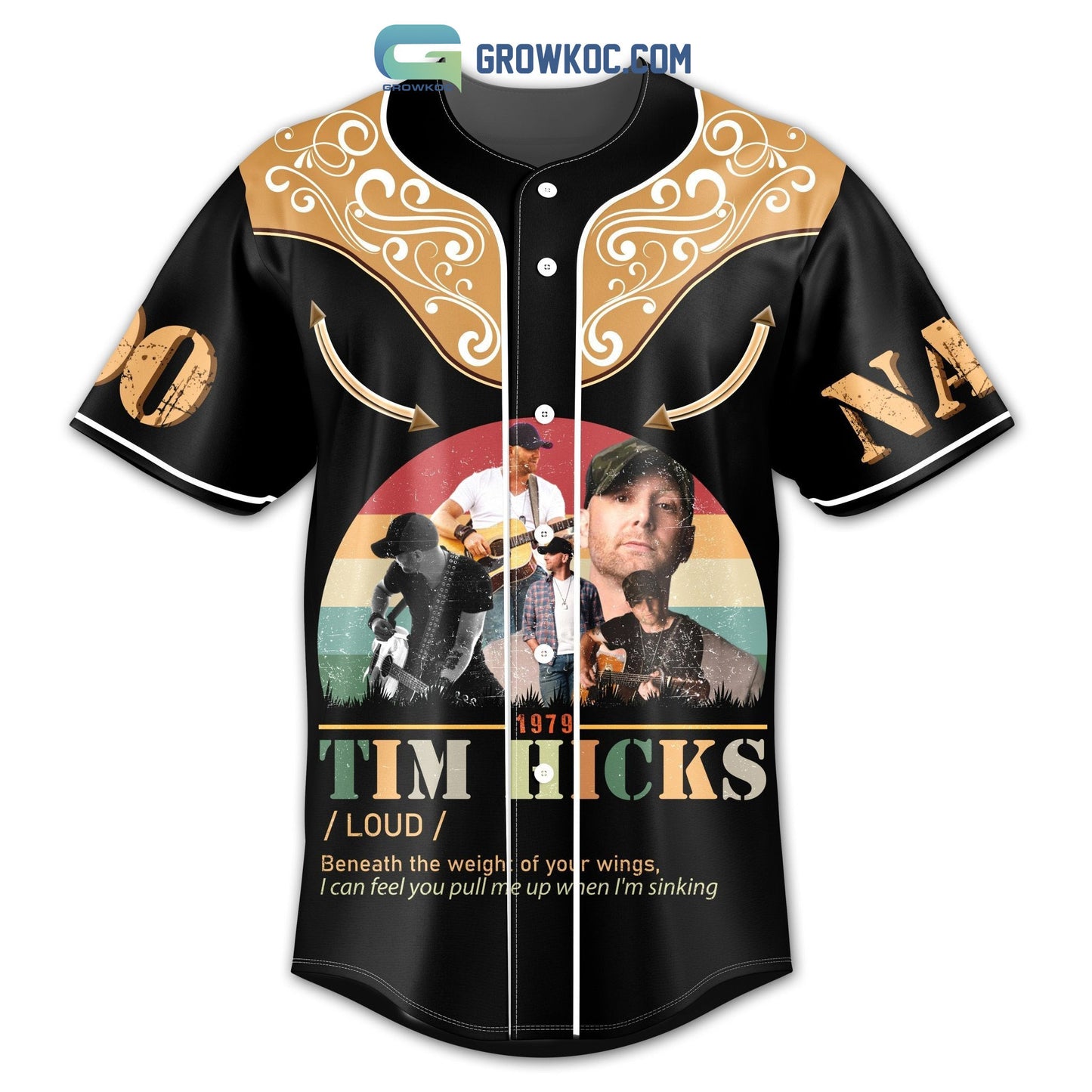 Tim Hicks When You Hear That Engine You Know You’re Not Alone Personalized Baseball Jersey baseball jersey product view 2