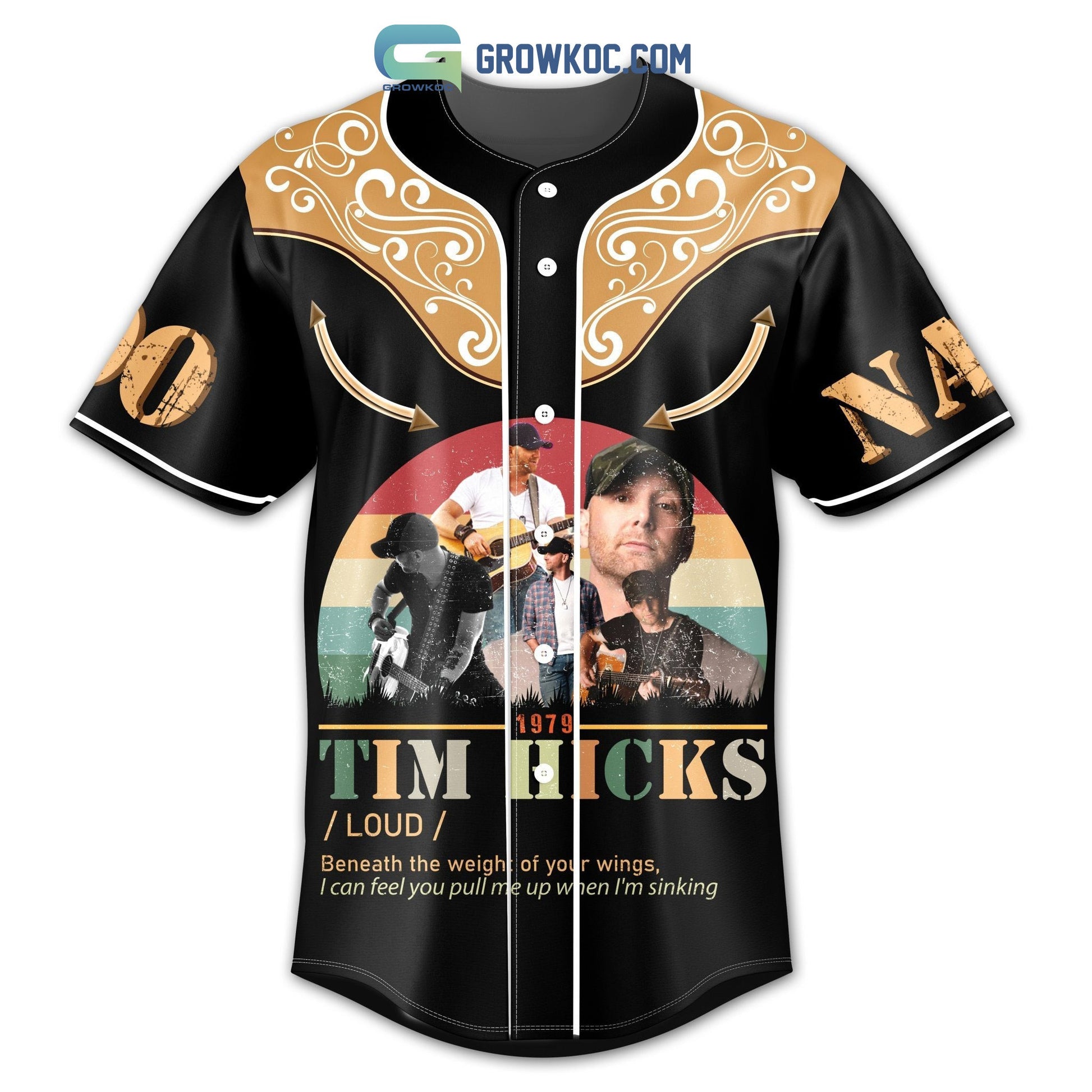 Tim Hicks When You Hear That Engine You Know You’re Not Alone Personalized Baseball Jersey baseball jersey product view 2