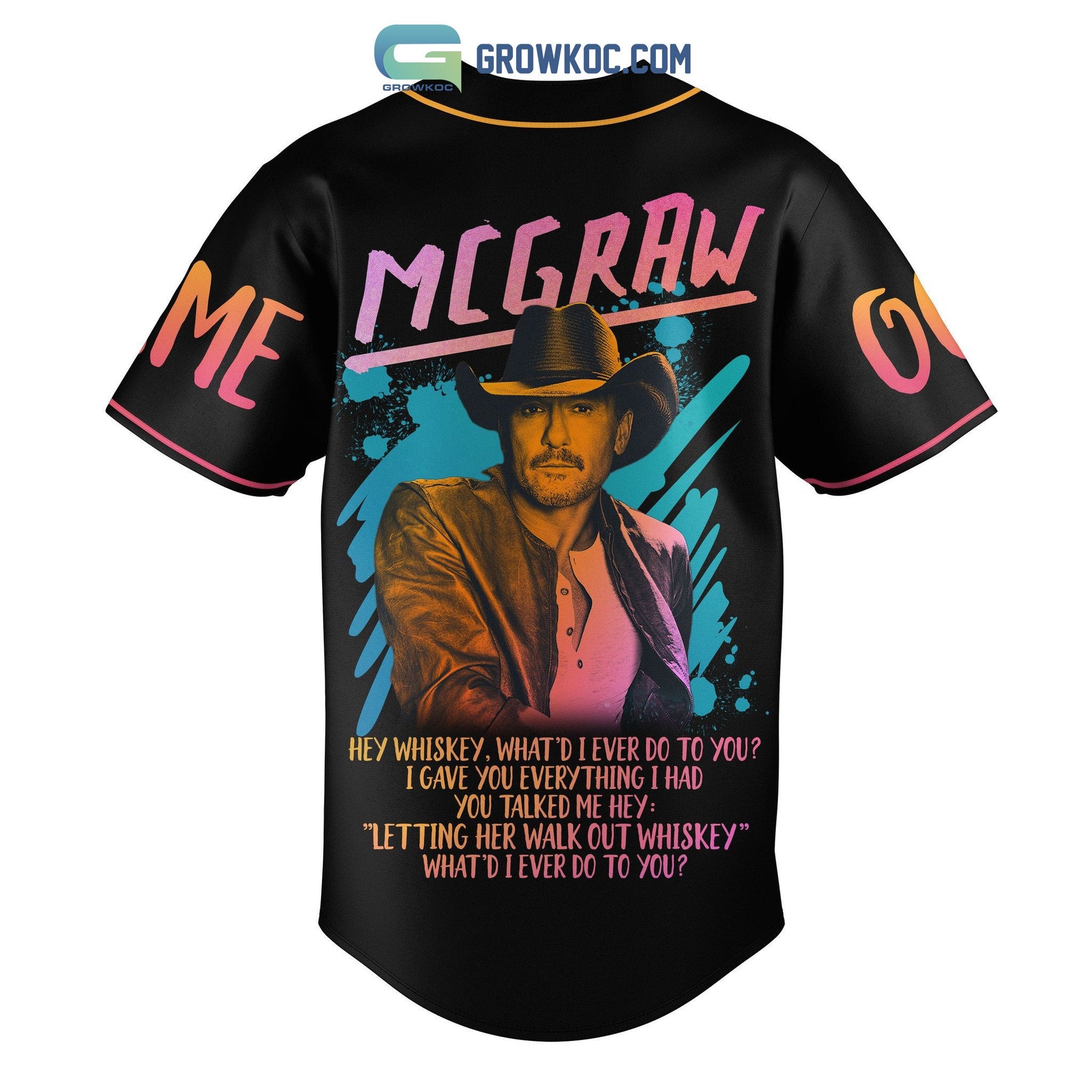 Tim McGraw Live Like You Were Dying And Standing Room Only 2023 Personalized Baseball Jersey baseball jersey product view 2