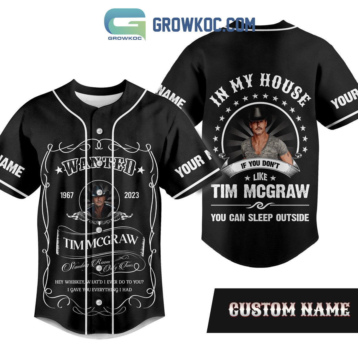 Tim Mcgraw In My House If You Don’t Like You Can Sleep Outside Personalized Baseball Jersey baseball jersey product view 1