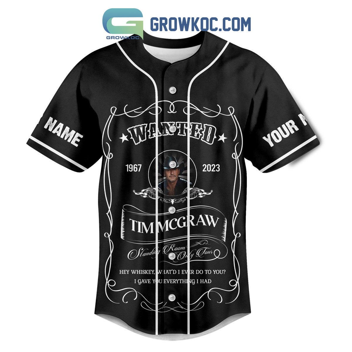 Tim Mcgraw In My House If You Don’t Like You Can Sleep Outside Personalized Baseball Jersey baseball jersey product view 2