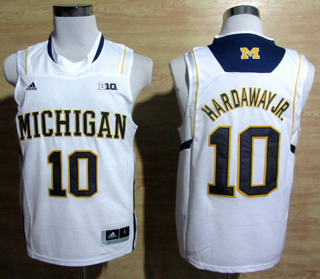 Tim Hardaway Jr. #10 White With BIG College Football Jersey football jersey product view 1