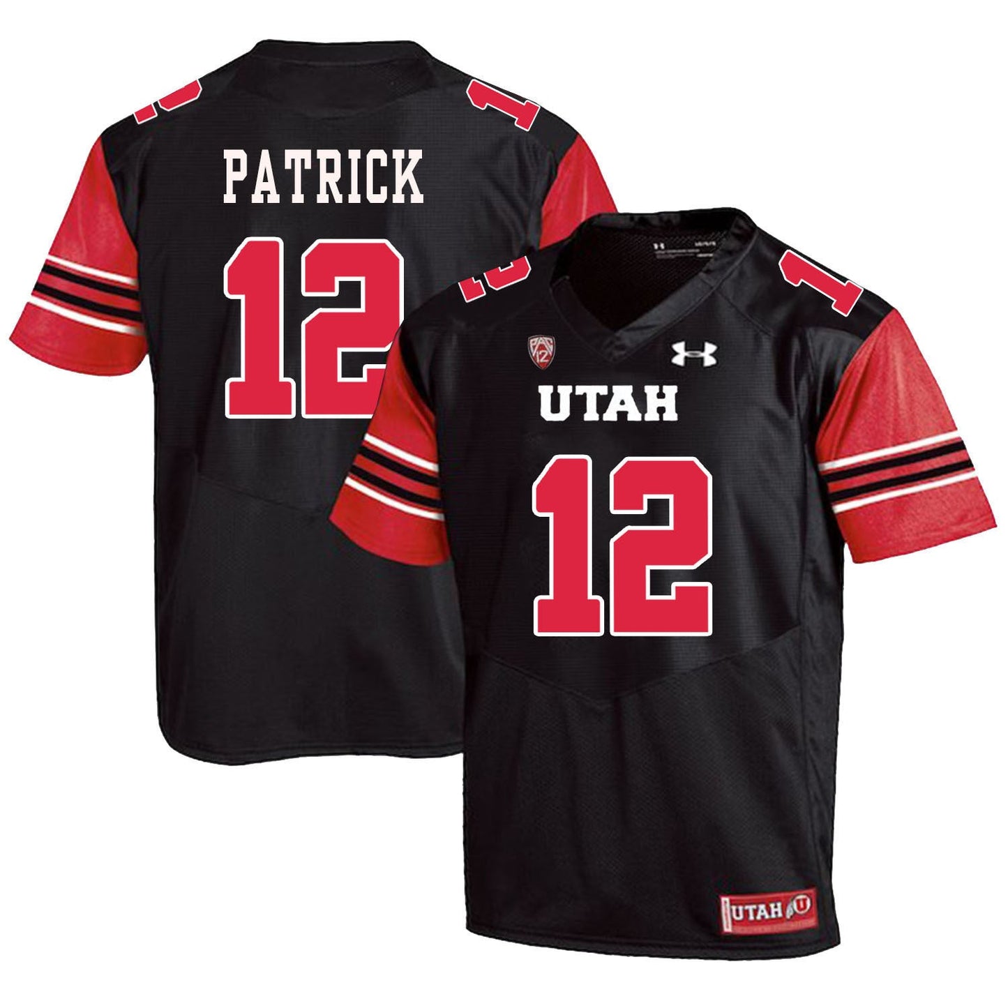 Tim Patrick 12 Black College Football Jersey football jersey product view 1
