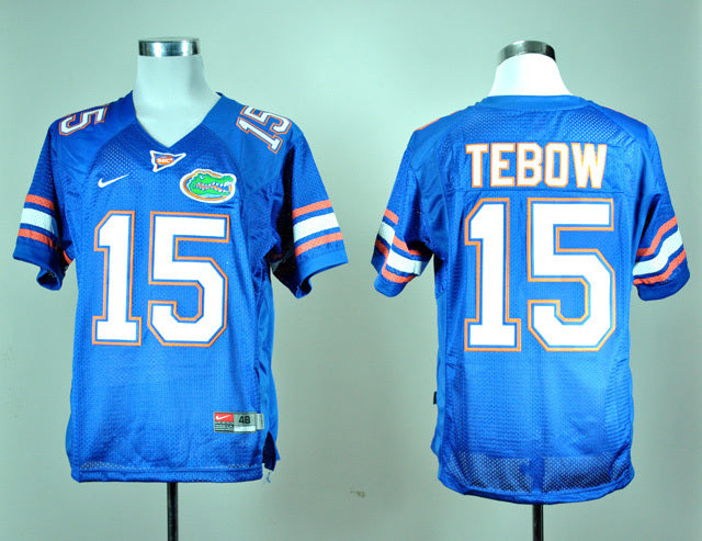 Tim Tebow 15 Royal Blue College Football Jersey football jersey product view 1