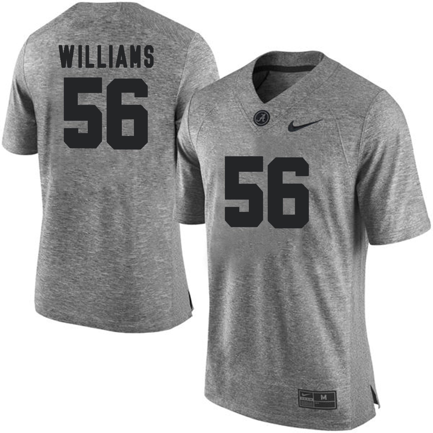 Tim Williams 56 Gray College Football Jersey football jersey product view 1