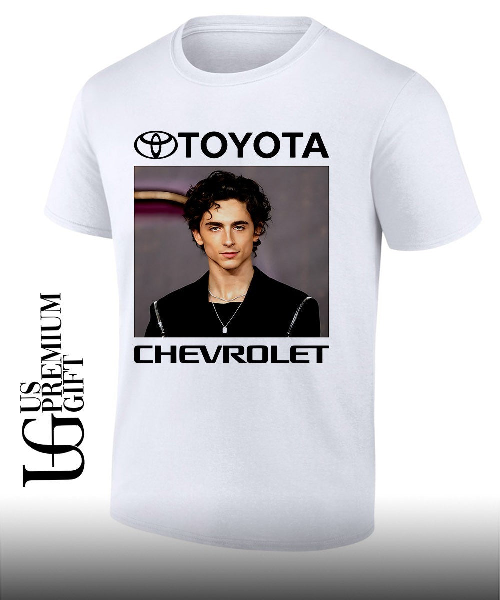 Timothe Chalamet Toyota Chevrolet shirt Unisex T-shirt, Sweatshirt, Hoodie, Long Sleeve Tee - T-Shirt, Sweatshirt, Hoodie