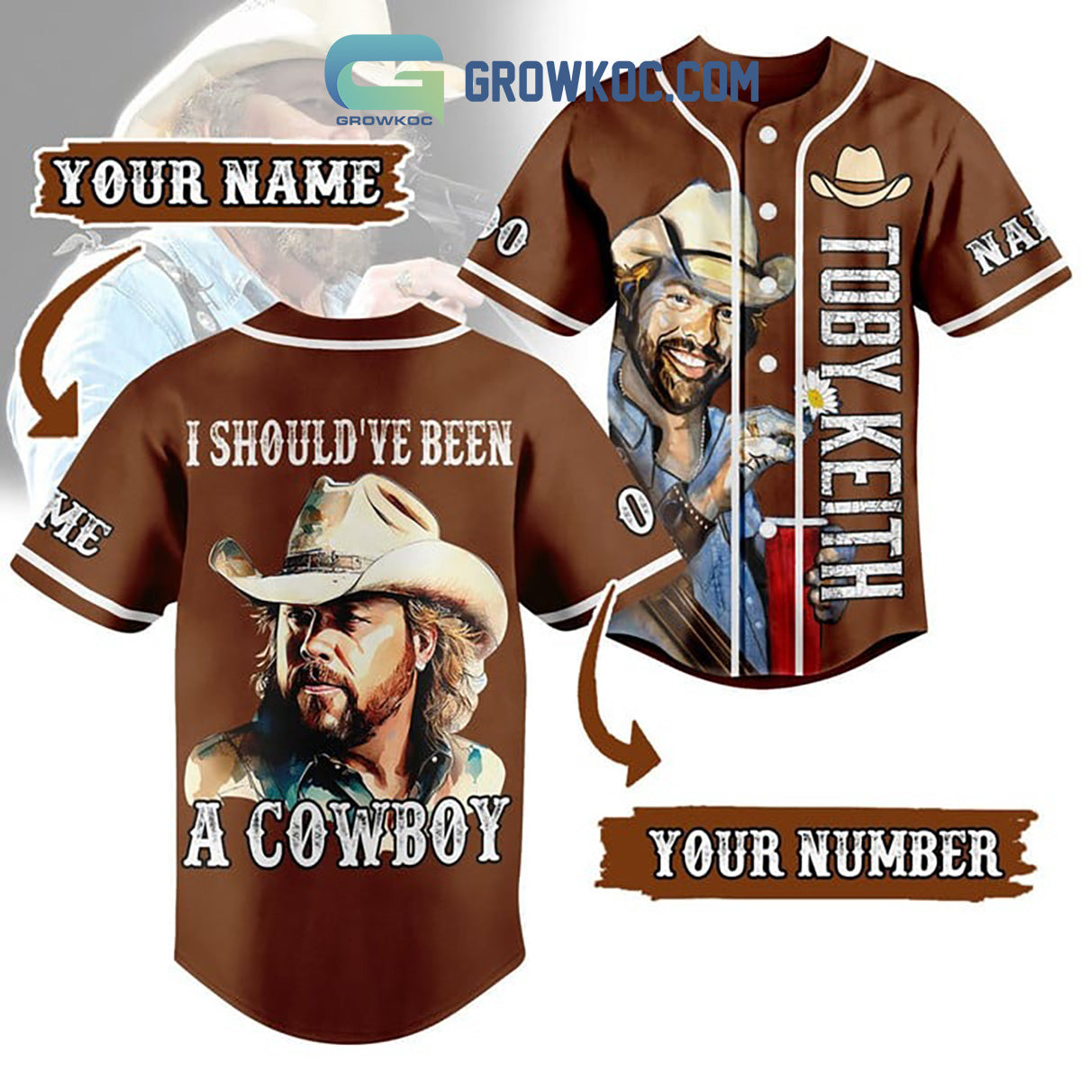 Toby Keith Love Personalized Baseball Jersey baseball jersey product view 3