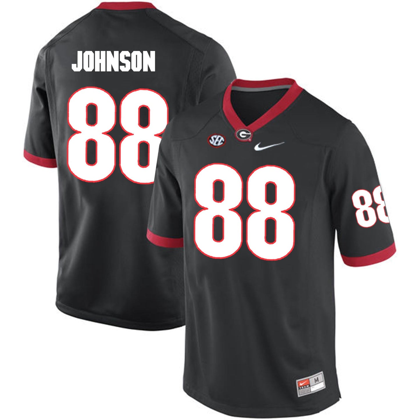 Toby Johnson 88 Black Style 1 College Football Jersey football jersey product view 1