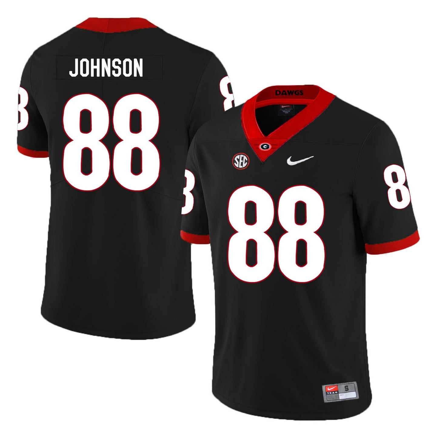Toby Johnson 88 Black Style 2 College Football Jersey football jersey product view 1